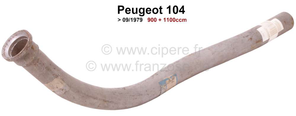 Peugeot - échappement, 1ère partie, Peugeot 104 moteurs 900/1100cm³