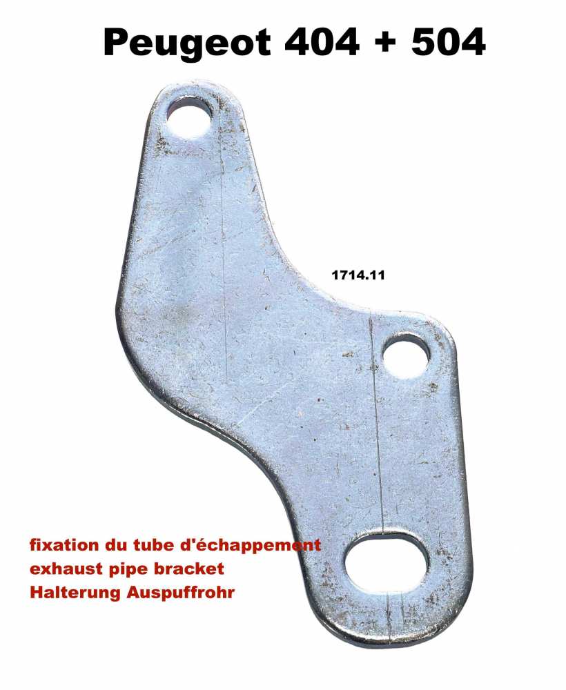 Peugeot - fixation du tube d'échappement, Peugeot 404 + 504, devant la boîte de vitesse, n° d'ori
