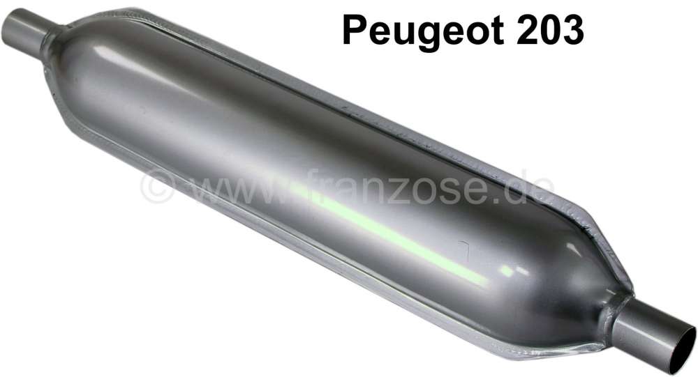 Peugeot - silencieux d'échappement, Peugeot 203 berline (toutes), longueur du silencieux sans emman
