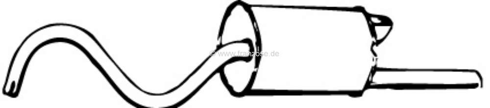Peugeot - silencieux arrière, Peugeot 504 break, ess. et diesel, n° d'origine 172450 + 172445