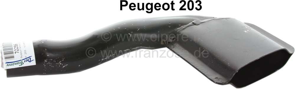 Peugeot - tube de sortie d'échappement, Peugeot 203 berline (toutes), pour version recourbée