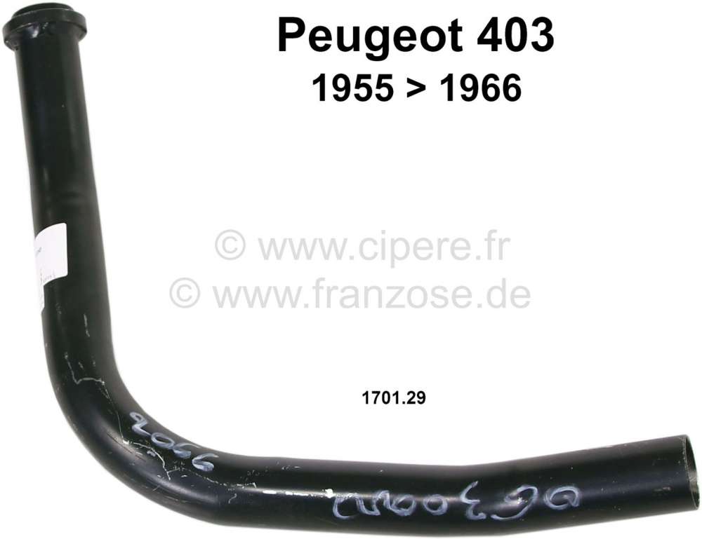 Peugeot - tubulure avant, Peugeot 403 ess. berline et break de 1955 à 1966, n° d'origine 170129