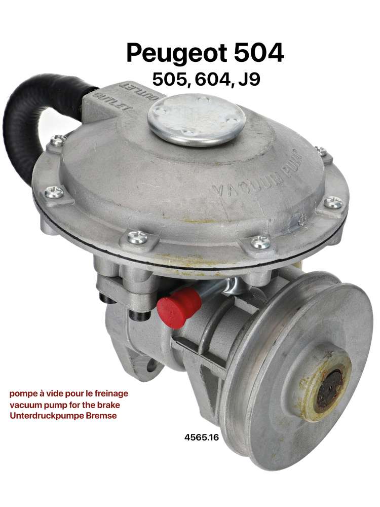 Peugeot - pompe à vide pour le freinage, Peugeot divers modèles Diesel, 504 de 1968 à 1986. 505 d