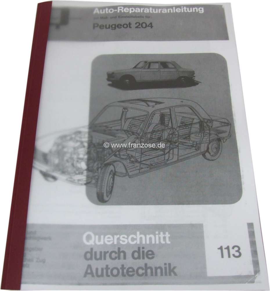 Peugeot - livre en allemand: manuel de réparation, Peugeot  204