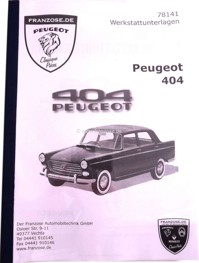 Sonstige-Citroen - livre en allemand: manuel de réparation, Peugeot 404 de 1963 à 1973,  coupé et cabriole