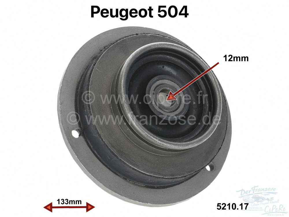 Alle - cuvette inf. de ressort de suspension, Peugeot 504 diesel à partir de n° 2348367, fixati