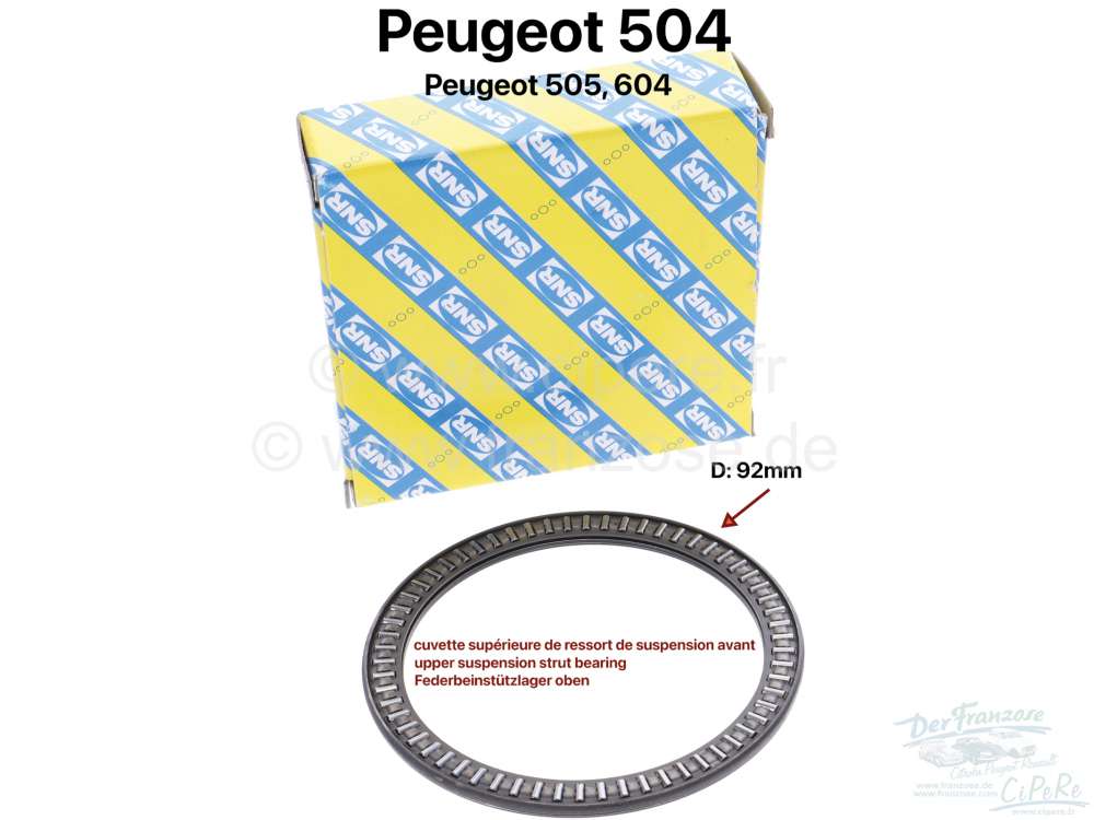 Sonstige-Citroen - cuvette supérieure de ressort de suspension avant, Peugeot 504 de 01/1976 à 12/1988, Peu