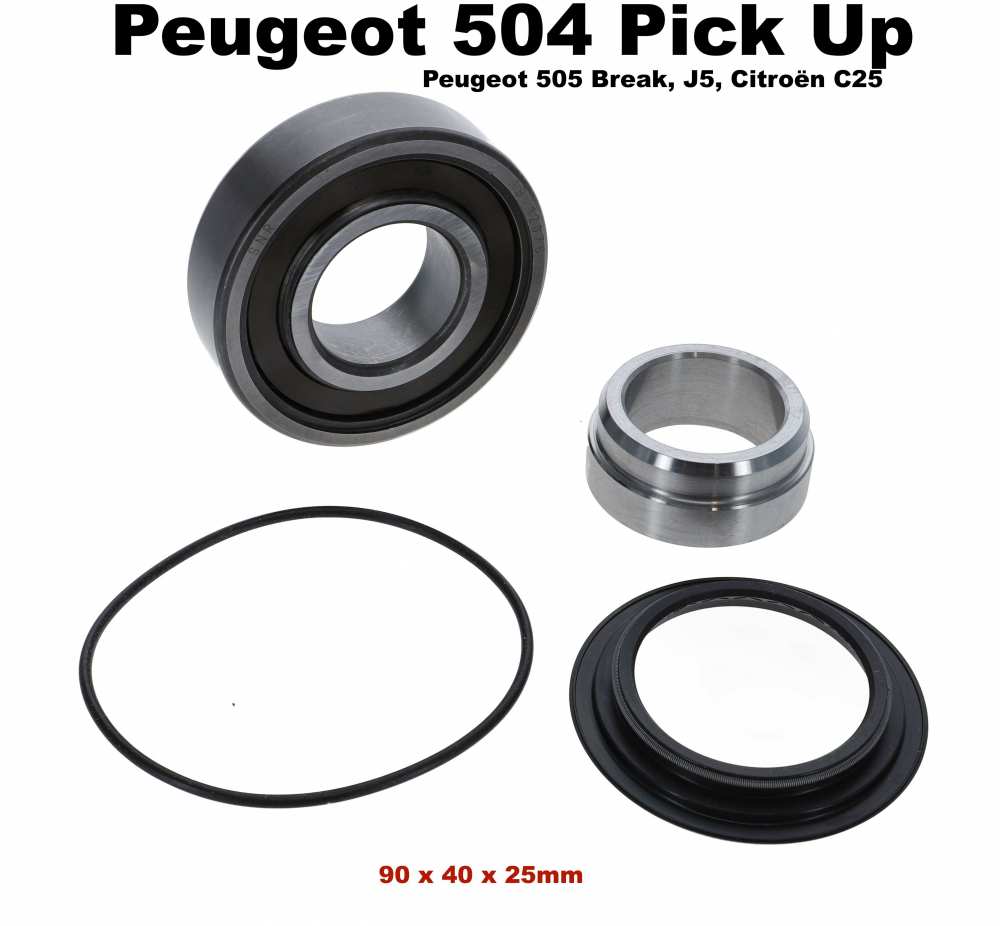 Sonstige-Citroen - roulement de roue arrière, Peugeot 504 pick-up de 07/1981 à 02/1994. 504 GR pick-up de 0
