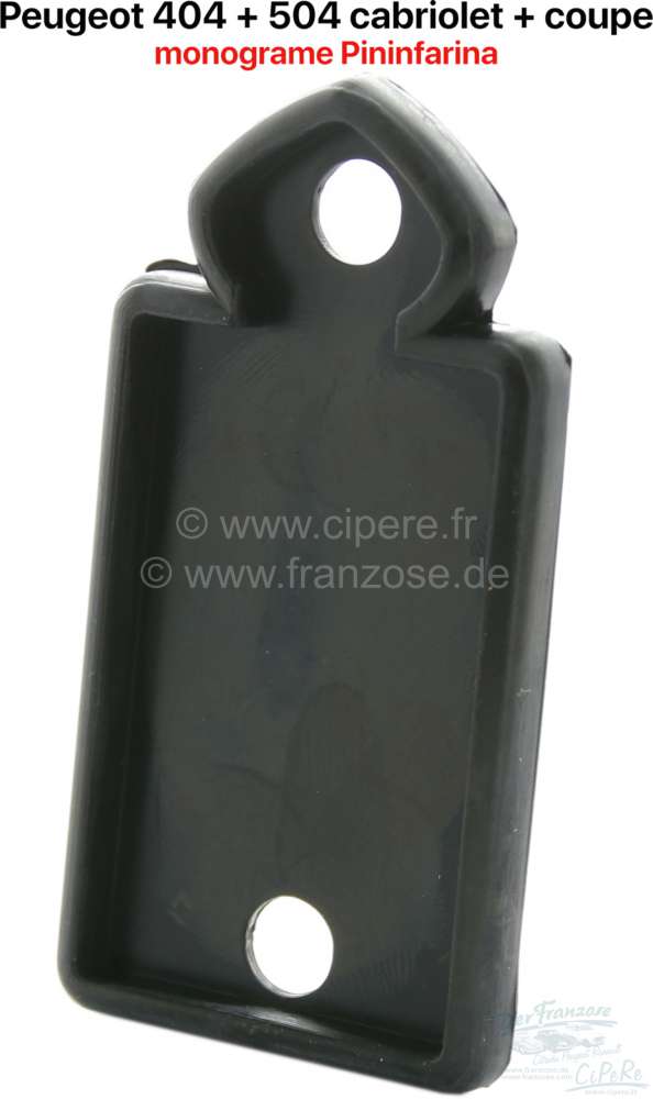 Peugeot - semelle caoutchouc sous monogramme Pininfarina (art. 77684), Peugeot 404 et 504 cabriolet 