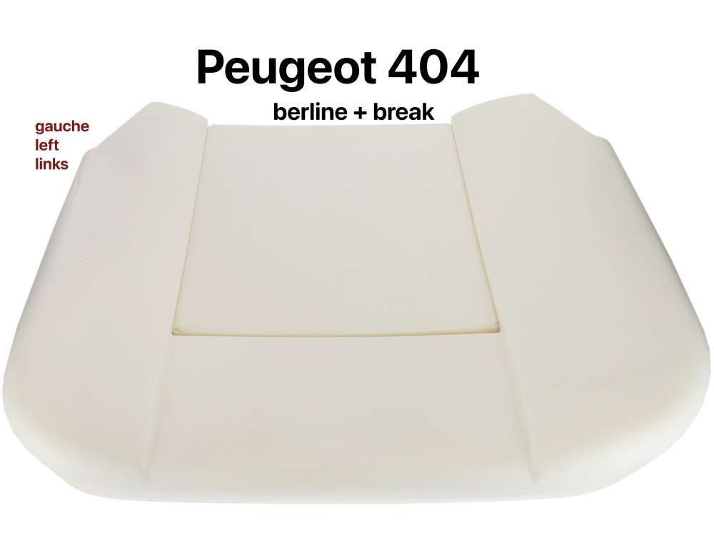 Peugeot - mousse pour assise de siège, Peugeot 404 berline et break, l'unité pour un siège avant 