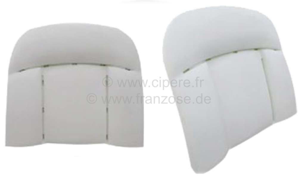 Alle - mousse pour dossier de siège, Peugeot 404 cabriolet et coupé, l'unité