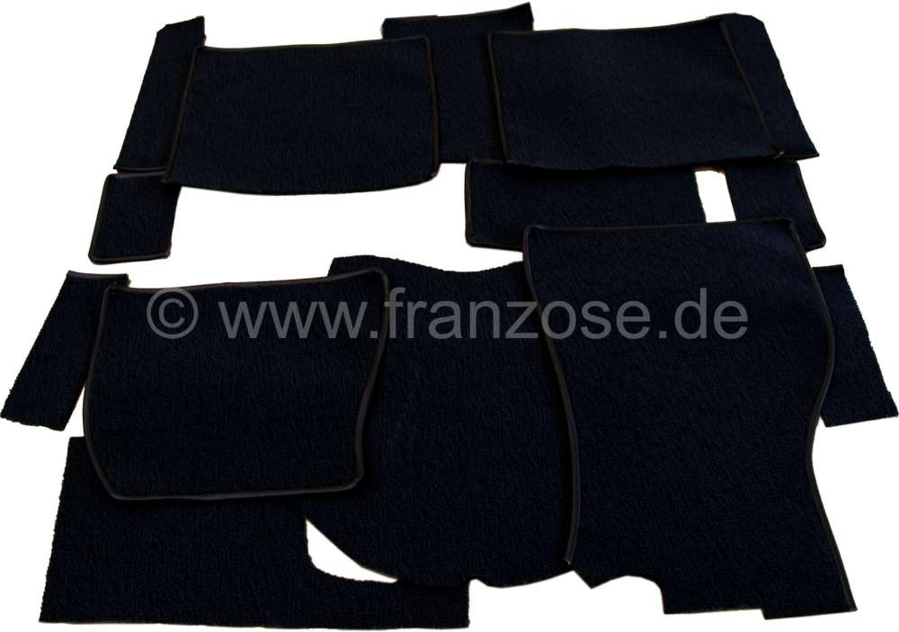 Peugeot - tapis de sol, Peugeot 403 berline, moquette velours noir