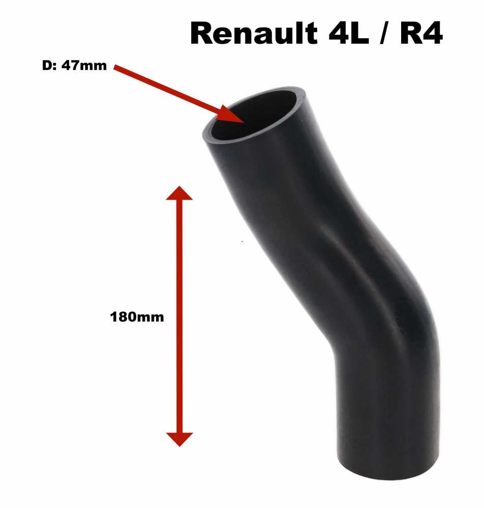 Renault - durite de remplissage de réservoir d'ess., Renault 4L moteur 1,1l. 47x180mm.