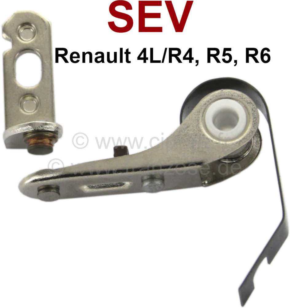 Renault - rupteur, Renault 4L, R5, R6, allumage SEV Marchal. Made in France.