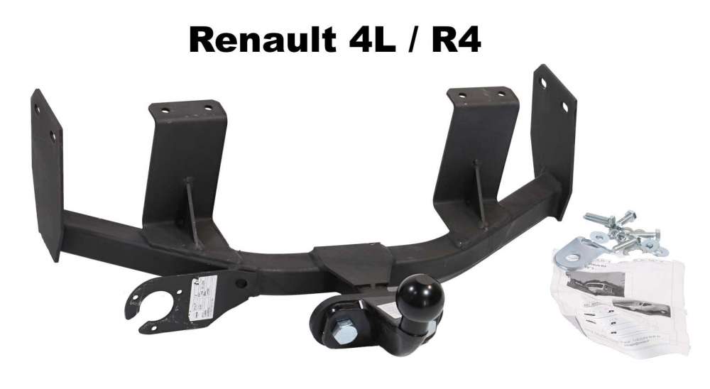 Renault - attelage, Renault 4L à partir de 1963, homologation EU, contrôlé EC E6; Valeur D (force