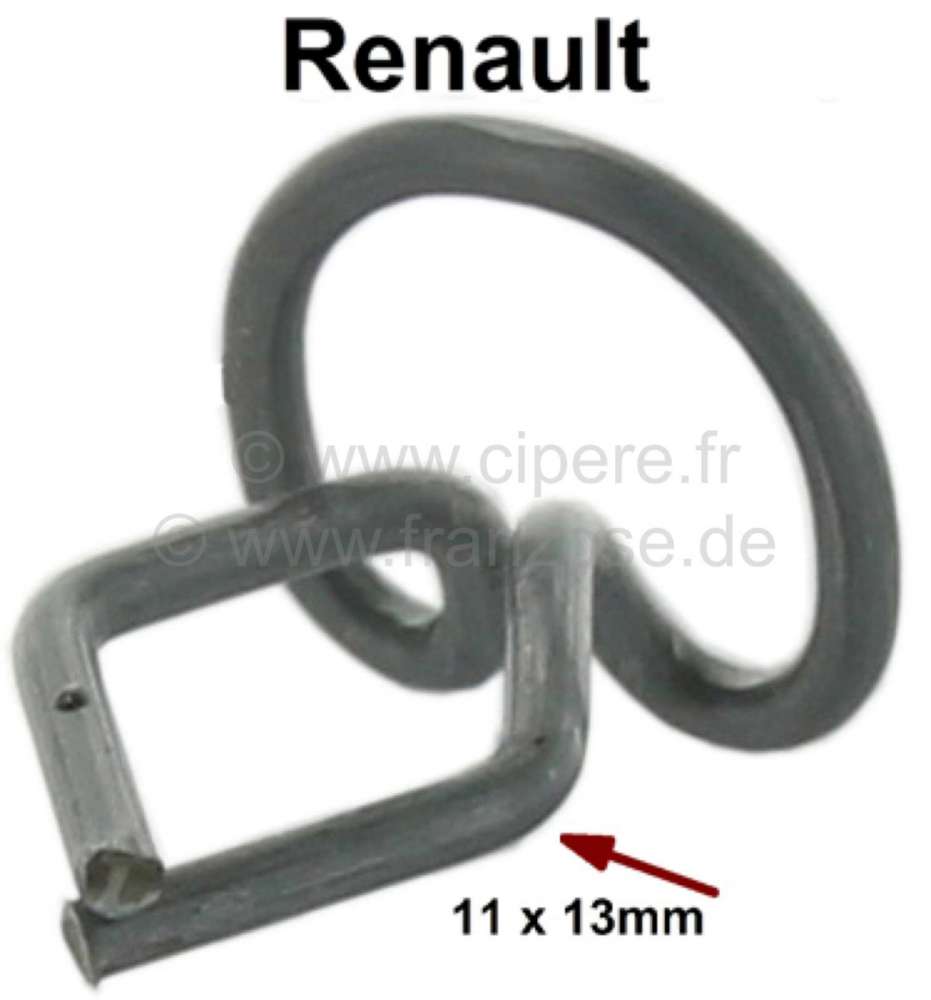Renault - agrafe de baguettes, Renault 4L, R12, R16 et autres anciennes, fixation en fil d'acier pou