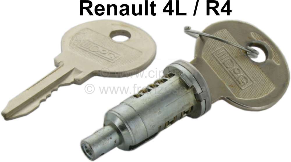 Renault - barillet de porte, 2 clés, Renault 4L, l'unité