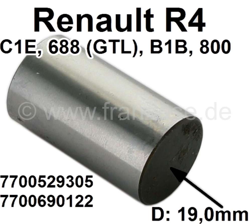 Peugeot - poussoir de culbuteur, Renault 4L pour moteurs 845cm3 et 1108cm3 types C1E, 688 (GTL), B1B