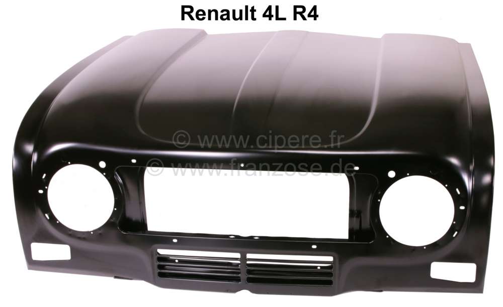 Renault - capot moteur, Renault 4L (3ème modèle) clignotants rectangulaires, fentes d'aération so