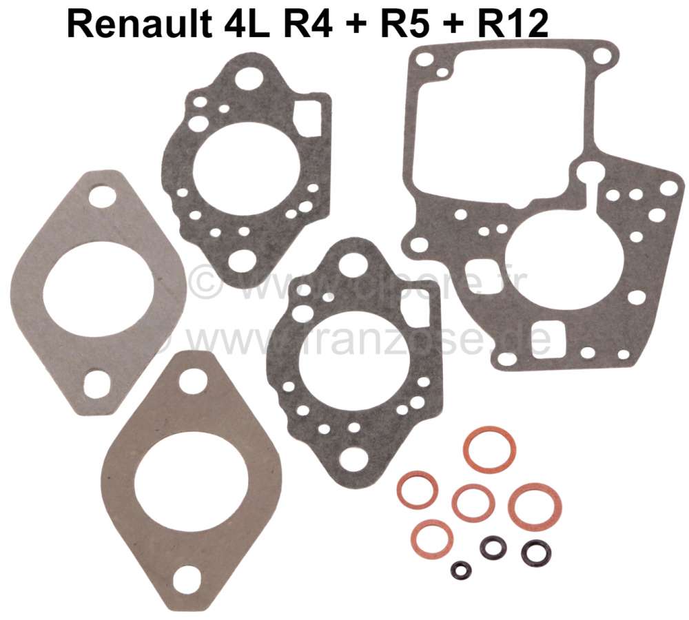 Renault - kit d'étanchéité de carburateur Solex 32 EISA-3, Renault 4L, R5, R12