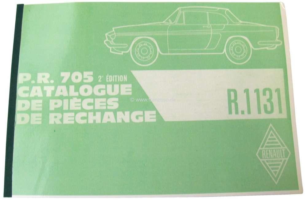cabriolet R1133 Renault CARAVELLE catalogue pièces PR757 