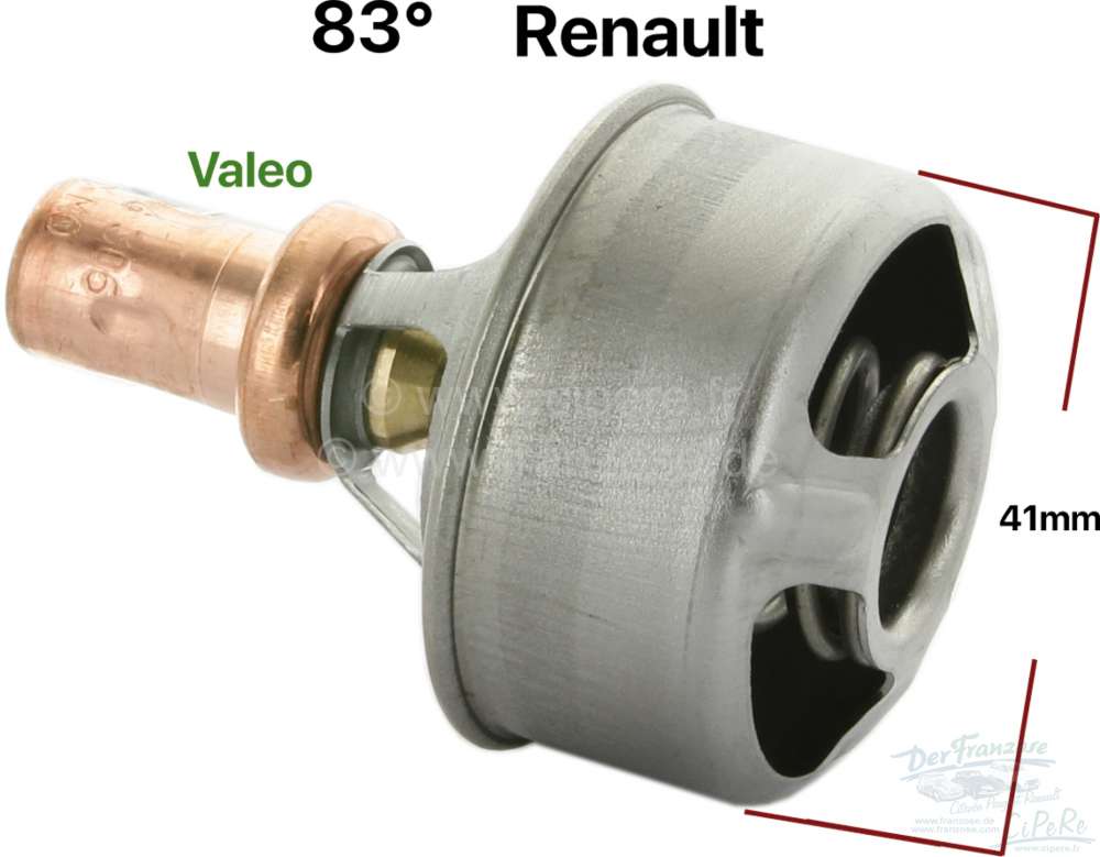 Renault - thermostat, Renault 4L, R5, R6 800cm³, ouvre à 83°C, pièce d'origine