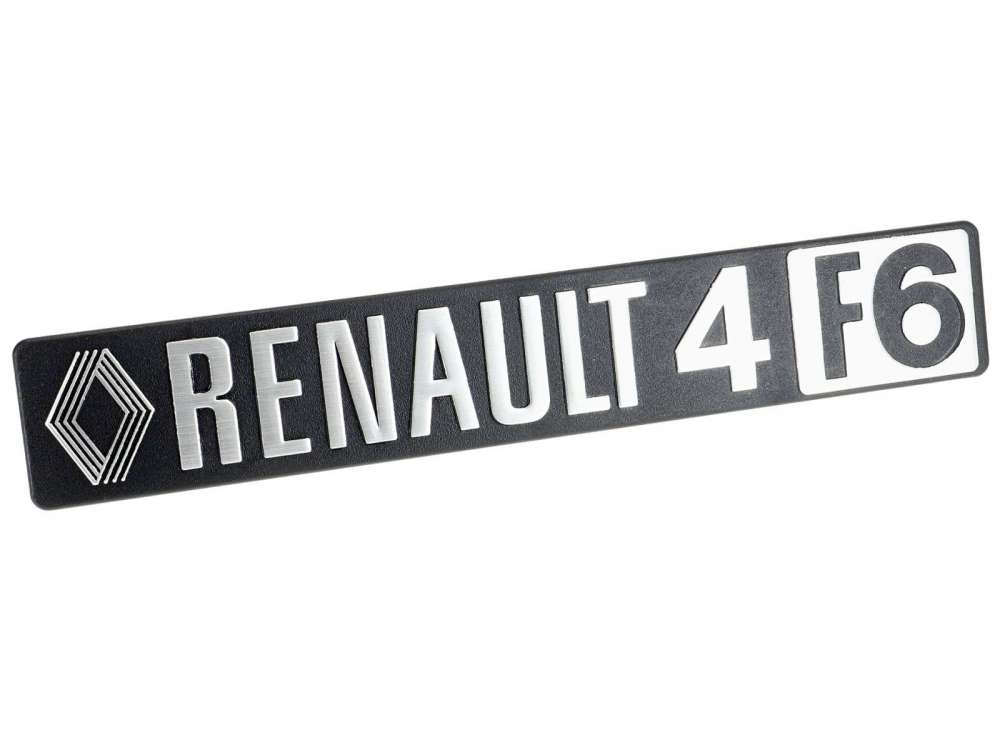 Citroen-2CV - monogramme, Renault R4 F6 fourgonnette premier modèle, emblème sur la porte arrière, en