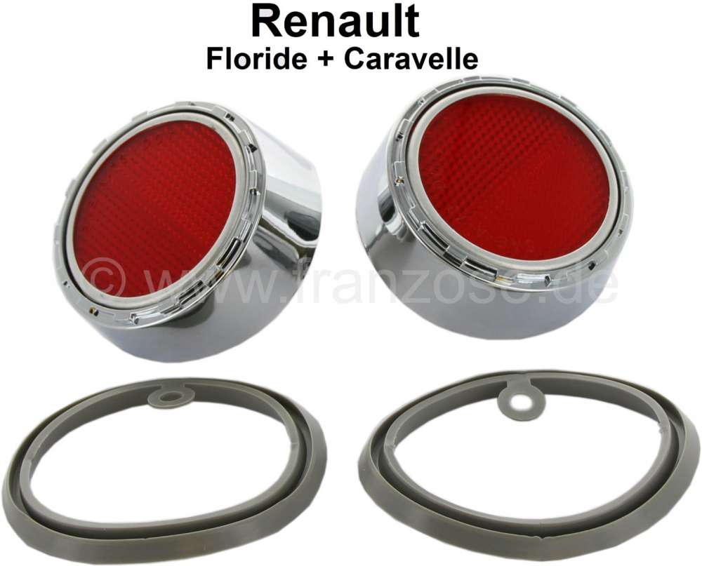 Renault - catadioptres, Renault Floride, Caravelle, n° d'origine 8 556 293 + 8556 294