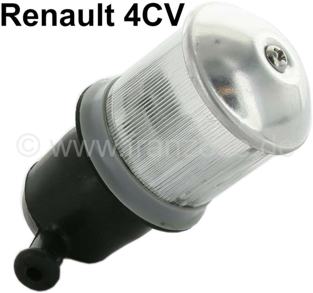 Renault - éclairage de plaque, Renault 4cv + Juva