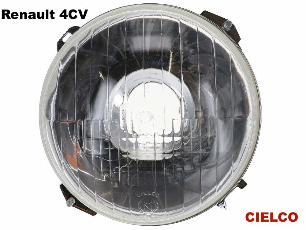 Renault - réflecteur de phare, Renault 4cv, pour ampoule type code européen, made in Europe, Verre
