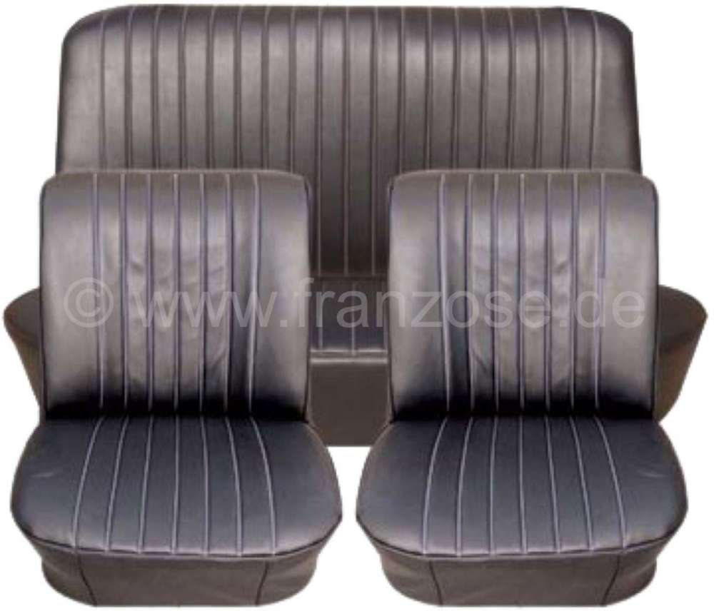 Alle - habillages de sièges, Renault R8 Gordini, garnitures pour 2 sièges avant et 1 banquette 