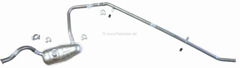 Renault - ligne d'échappement complète, Renault R4 F4, R4 F6, fourgonnettes 1108 cm³ de 1976 à 0