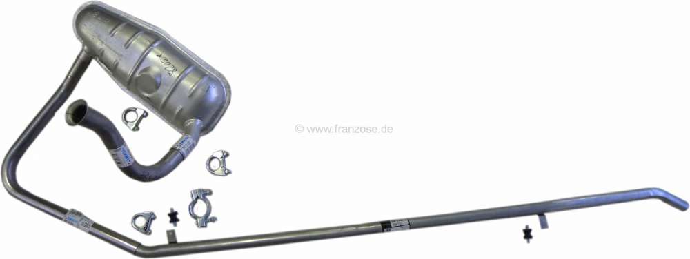 Renault - ligne d'échappement complète, Renault R4 F6, moteurs 1108 cm³ de 1965 à 08/1983. Colli