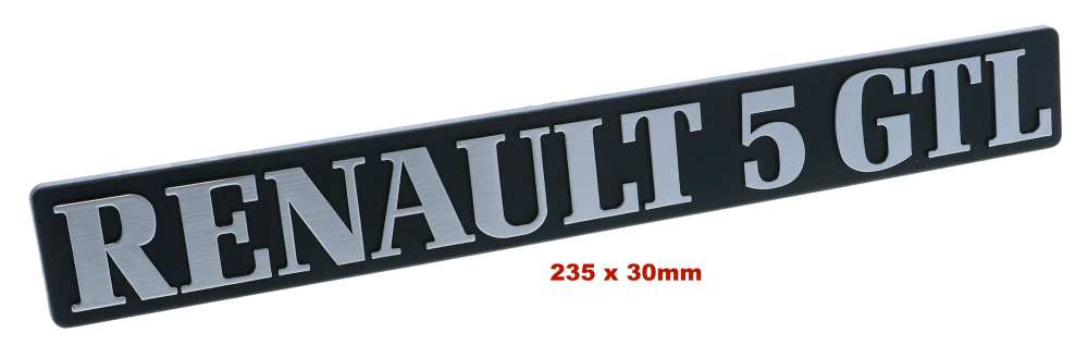 Citroen-2CV - monogramme de hayon, Renault R5 GTL phase 2 de 1979 à 1984, logo pour le coffre refabrica