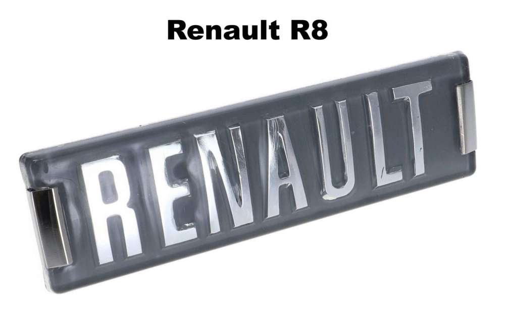 Renault - monogramme de capot moteur, Renault R8,