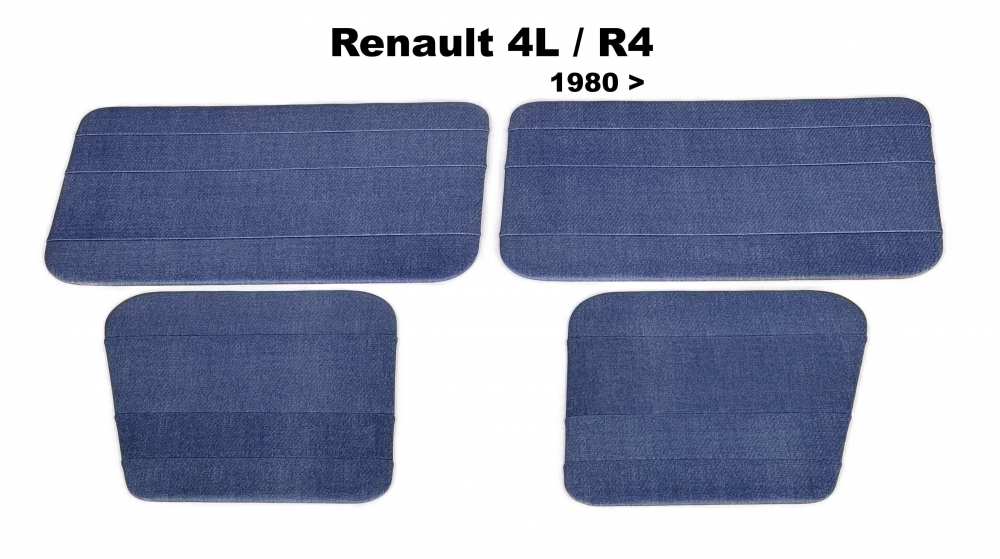 Citroen-2CV - panneaux de portes, Renault 4L à partir de 1980, matériau aspect jean, jeu de garnitures