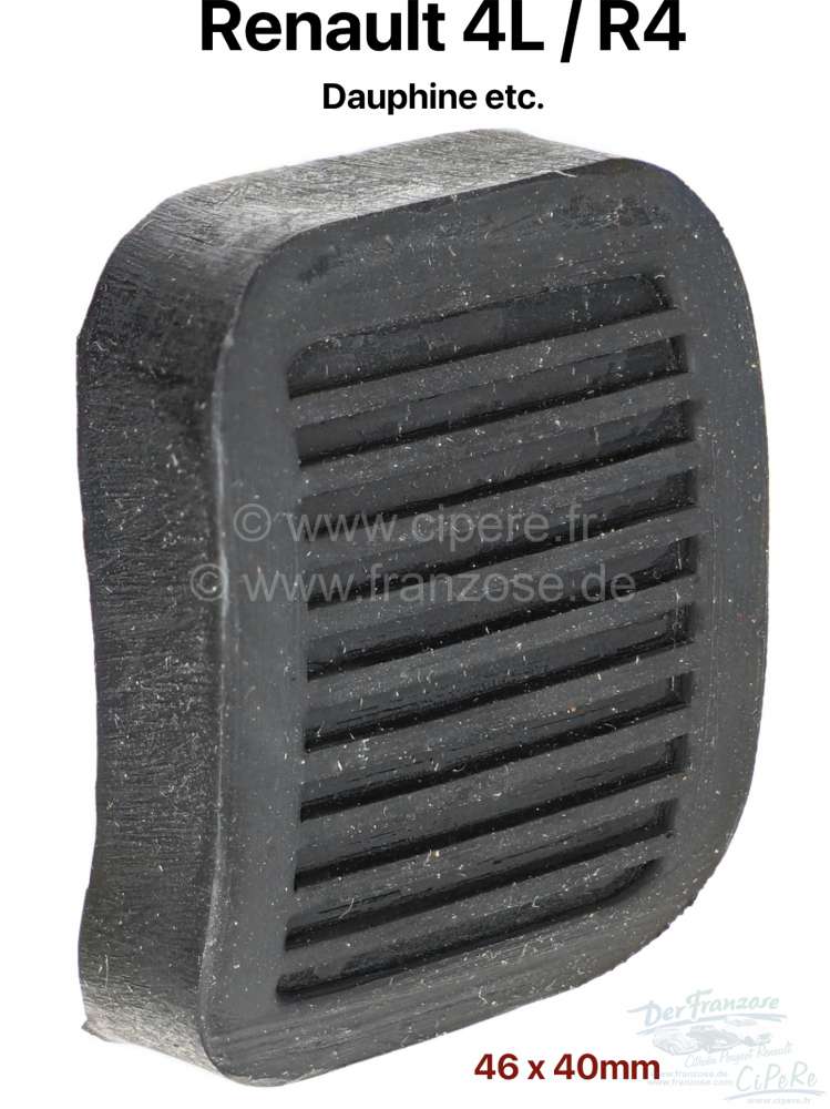 Renault - caoutchouc de pédale, Renault 4L, et autres véhicules anciens de la marque Renault. 46x4
