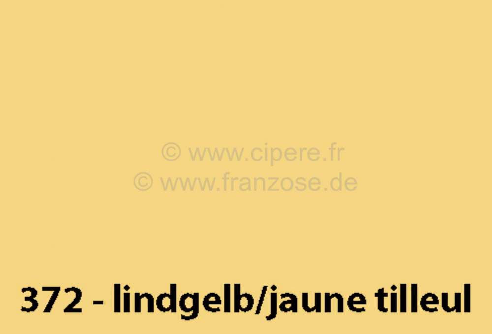 Alle - peinture en bombe 400ml, Renault 4L code couleur 372 jaune tilleul, préparé à la demand