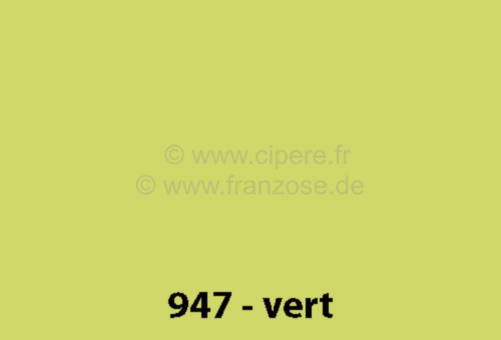 Peugeot - peinture en bombe 400ml, Renault 4L code couleur 947 vert métalique, couvrir d'un vernis 