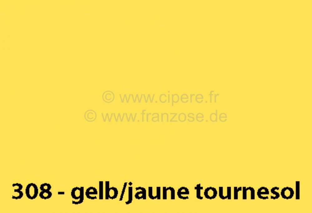 Renault - laque 1000ml, 4L, code couleur 308 jaune tournesol, ajouter le durcisseur 20438 (2 x laque