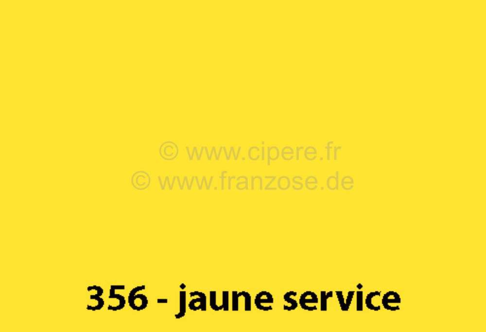 Renault - laque 1000ml, 4L, code couleur 356 Jaune Service,  ajouter le diluant  20442 (1 x laque po