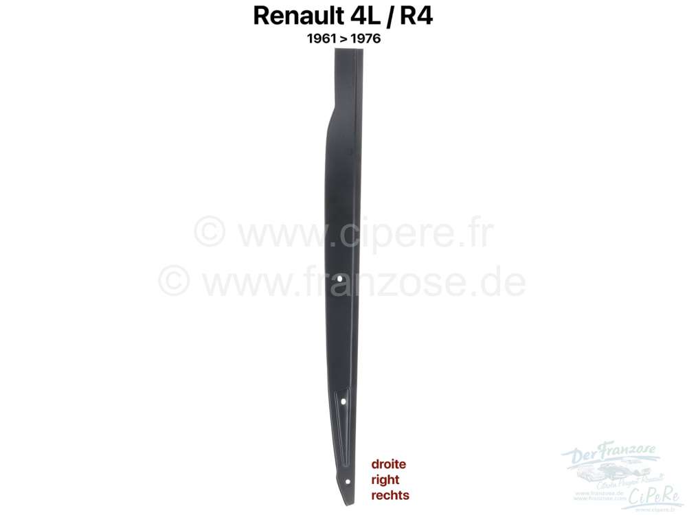 Renault - montant de caisse, Renault 4L de 1961 à 1976, tôle de réparation extérieure du pied ar