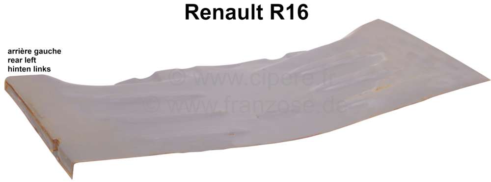 Renault - plancher arrière gauche, Renault R16, dimensions 68 x 33cm