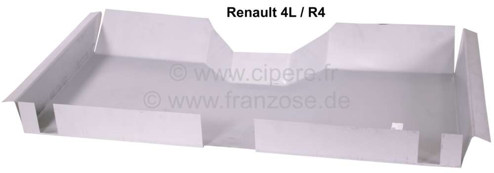 Alle - plancher int. partie avant le longeron transversal, Renault 4L, bassine en tôle sans nerv
