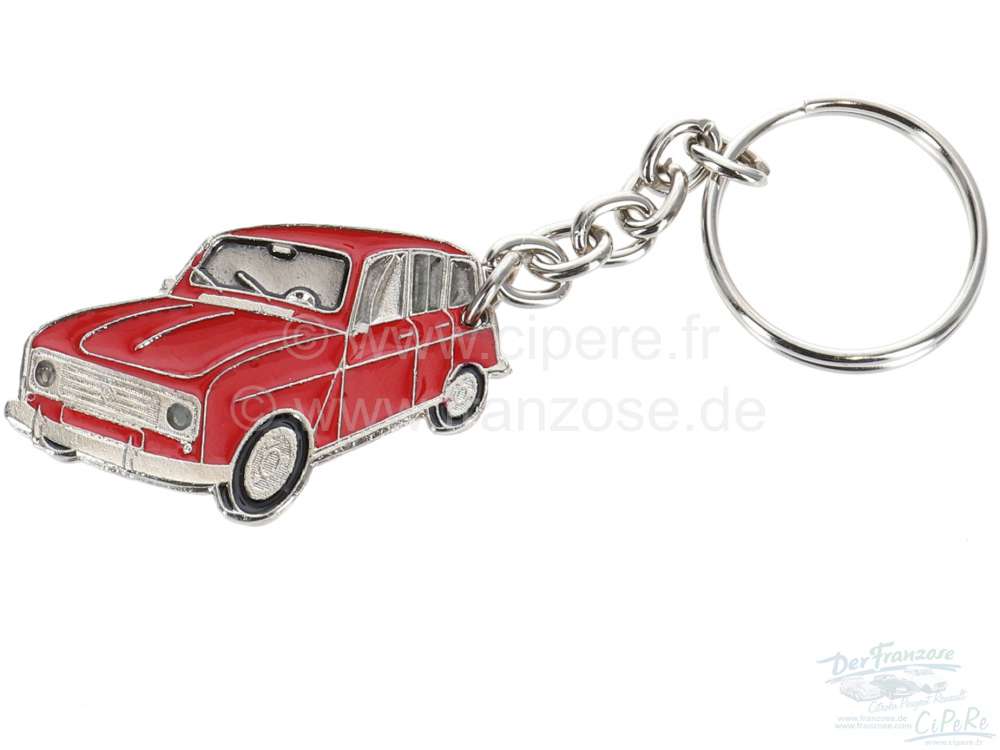 porte-clé, Renault 4L, rouge