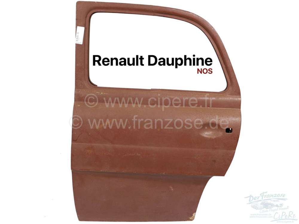 Renault - porte arrière gauche, Renault Dauphine, pièce neuve provenant d'un stock ancien. Pièce 