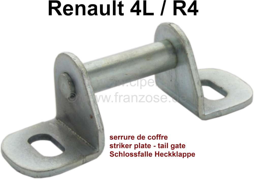 serrure de coffre sur la porte de coffre, Renault 4L
