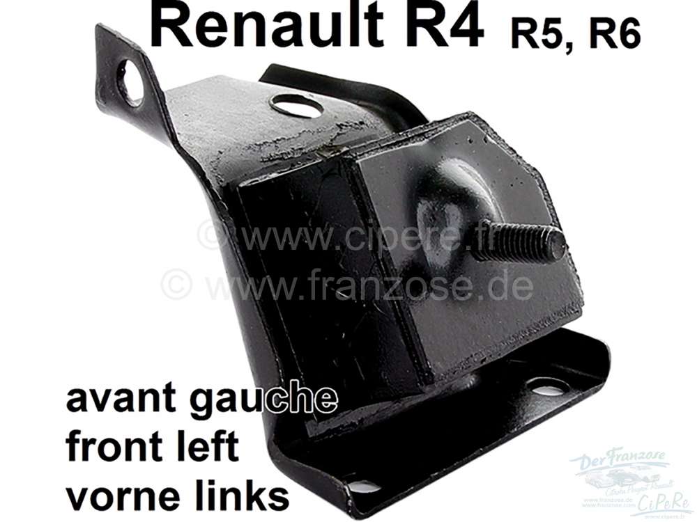 Renault - support moteur avant gauche, Renault 4L, R5, R6 (1128 2370 2430 de 1976 à 1982) (1128 112