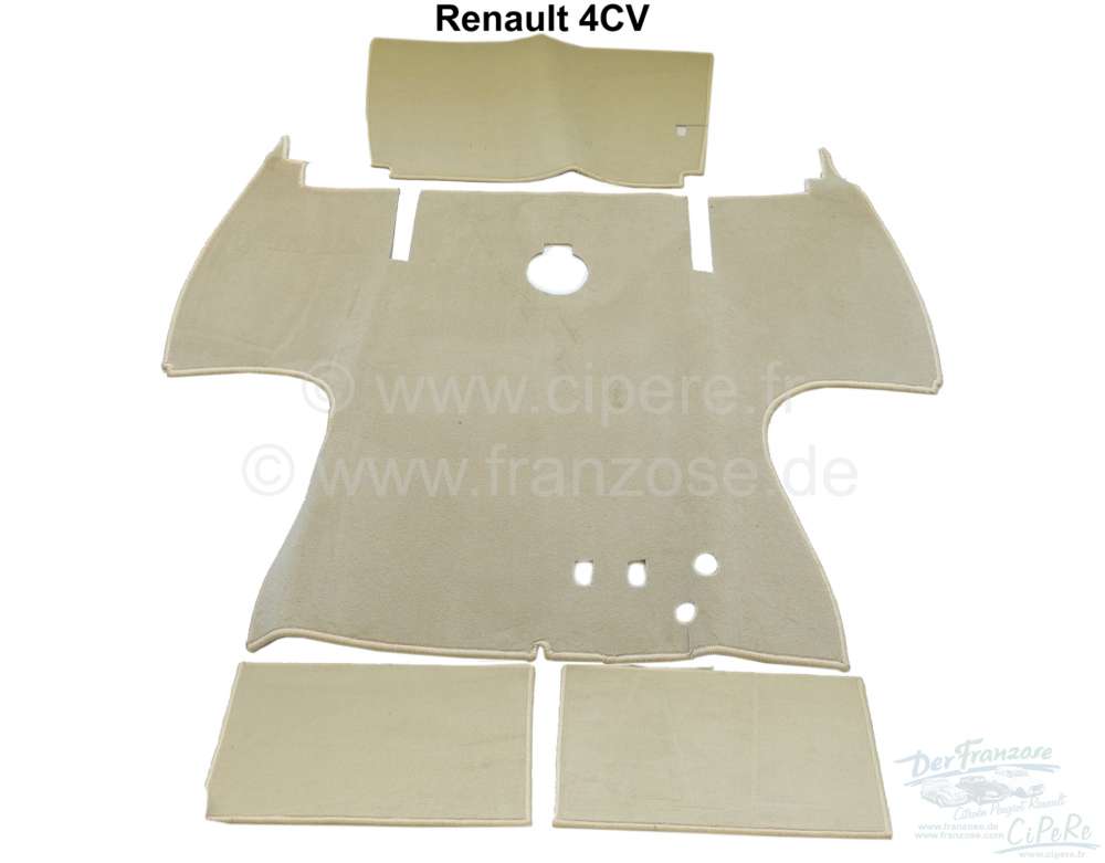 JEU DE 4X Tapis de sol sur mesure Textile origine pour Renault