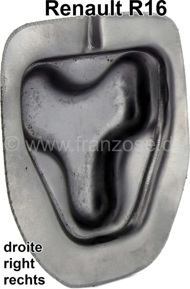 Renault - tôle de réparation de carrosserie, Renault R16, bouchon de serrure droite